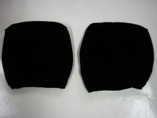 2x Schwarz Stoff Bezüge D 