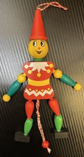 Vintage Holz Clown Hampelmann