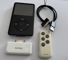 Schöner Apple iPod Classic 160 GB 6. Generation Schwarz-Silber Top Zustand