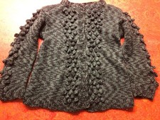 Trachtenstrickjacke für Kinder/Mädchen, 100 Wolle, grünmeliert Gr 104/3 Jahre 