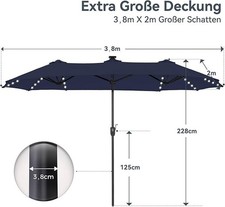 4m Sonnenschirm Gartenschirm