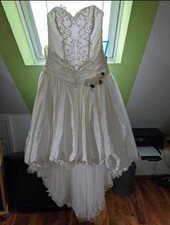 Brautkleid Vokuhila Gr. 38, edel und elegant, vorne kurz und hinten lang