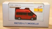 Rietze 11502, Ford Transit Hochdach, Fenster, Rot H0, 1:87