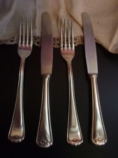 Besteck Messer Gabel Silber Ebel Barock / Chippendale GES 4-tlg hochwertig 120er