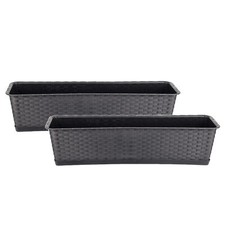  2er Set Blumenkasten mit