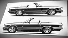 Mercedes R 107 SL Sticker