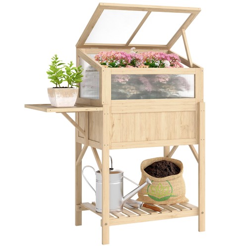 Hochbeet mit frühbeetaufsatz - hochbeet,
