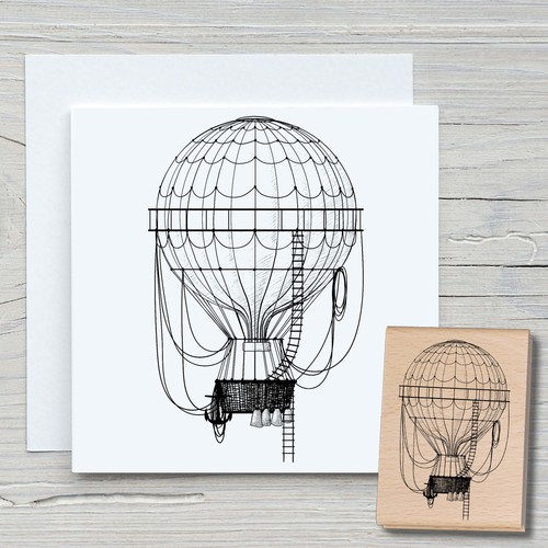 Stempel heißluftballon - stempel,