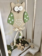 Eule Uhu Deko Holz Anhänger