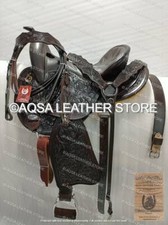 Westernpferd Endurance Trail Ledersattel Eco Leder Messingbeschlag Handarbeit