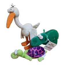 Heye Mordillo Crazy Zoo Plüschtiere 3er Set Vogel Schildkröte Nilpferd Neu 1996