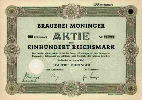 Brauerei moninger 1943 - brauerei,