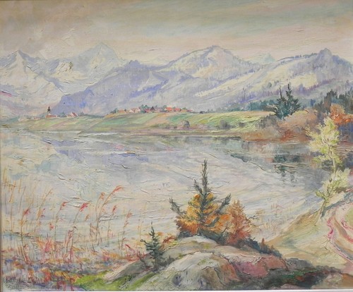 Gemälde riegsee murnau - gemälde:,