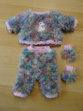 Puppenkleidung 43 cm Puppensachen aus Fransenwolle Puppenoutfit