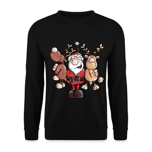 Fröhlicher weihnachtsmann mit - fröhlicher,