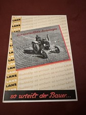 Original Prospekt Lanz  Bulldog -so Urteilt Der Bauer - Anspringen -Schlepper