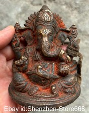 3" Alte Nepal Bronze Cinnabar