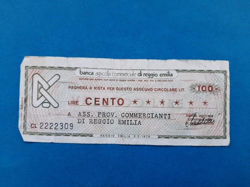 100 lire miniassegni - 100,