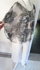 sommer bluse überwurf bunt grün 2 teilig s. Oliver Bluse Tunika Chiffon 42 L- XL