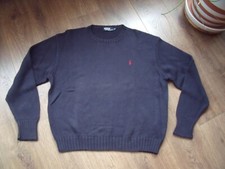 POLO Ralph Lauren Feinstrick Pullover Pulli Blau Logo Gr. XXL