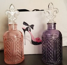 fleur de lis * Karaffe * Glasflasche * Set für Essig / Öl * oder Deko * 20 cm *