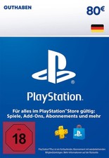 PSN Guthaben 80 Euro – PlayStation Store Card – Digitaler Code