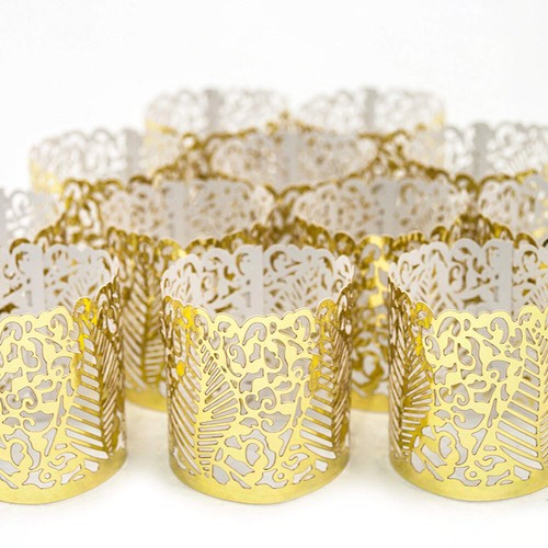 24x golden led teelicht - led,