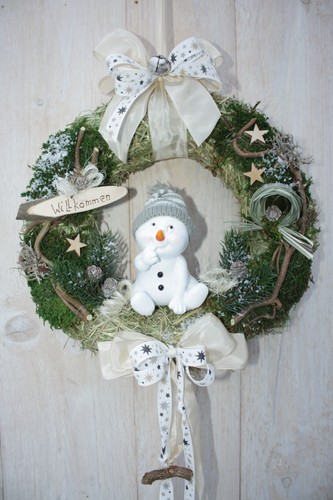 Türkranz schneemann winter - türkranz,