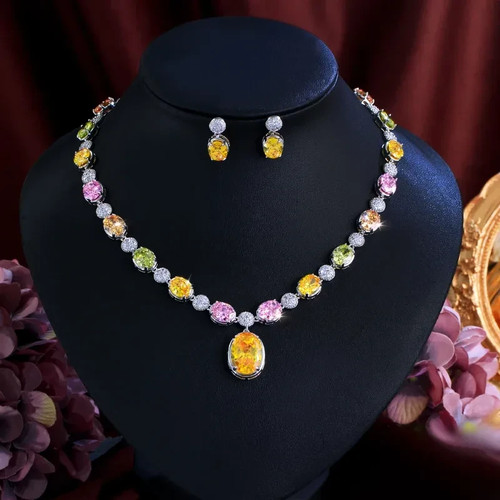 Tennis kette ohrringe set - tennis, &