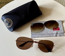 Ray-Ban Damen Sonnenbrille Cockpit RB 3362 small m. original Gläsern 001/51 gold