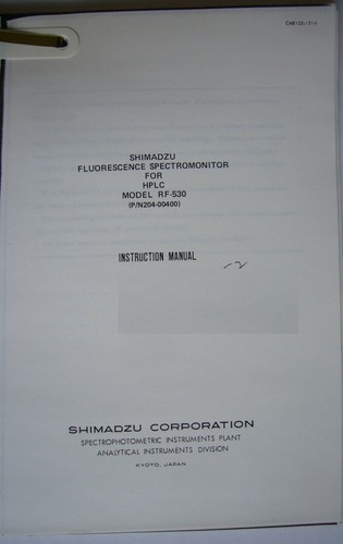 Bedienungsanleitung shimadzu - bedienungsanleitung,
