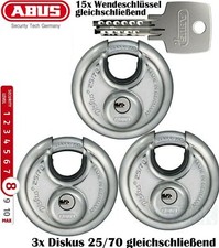 3x ABUS Diskusschloss