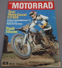 Das Motorrad 23/1972 Moto Guzzi 850 GT, Puch M 50 Jet, Flugplatzrennen Augsburg