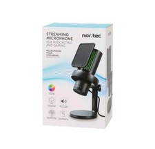 Nor-Tec Streaming Mikrofon, Podcastmikrofon, Gaming Microphone, RGB LED