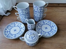 Gedeck für 6Personen ,Sahnekrug,Zuckerdose Jäger Eisenberg Saks Porzellan GDR