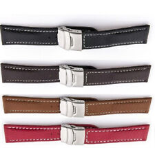 Uhrenarmband Kalbsleder Faltschließe 24mm 22mm 20mm 18mm Verschiedene Farbe NEU