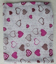 Mullwindeln Stoffwindeln Spucktücher Baumwollwindeln Herzchen rosa 65 x 80 cm