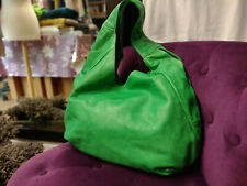 Neue Boho Tasche Shopper Schultertasche Leder grün