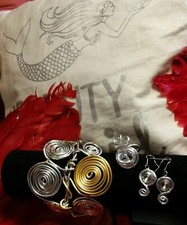 Armreif Armband Boho edel Handarbeit ?Unikat Schmuck silber gold verstellbar?