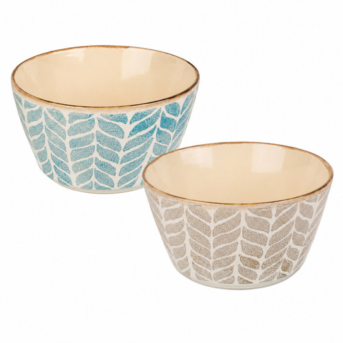 Keramikschalen 2er set blau - keramikschalen,