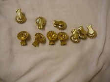 10 Kerzenhalter für Weihnachtsbaum Christbaum, mit Clips,Goldfarbend,unbenutzt