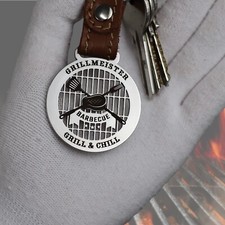 BBQ Grillmeister Schlüsselanhänger Personalisiert | Für Grill-Liebhaber |