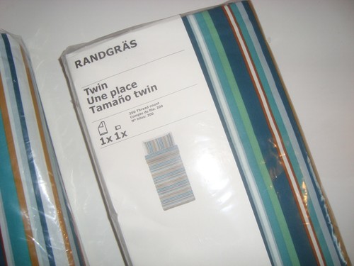 New ikea striped twin - striped, duvet