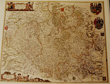 Hist. Landkarte Hessen Weberstadt Eschwege Heyerode Recklinghausen 1658