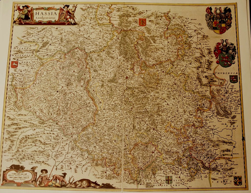 Hist landkarte hessen - hist.,