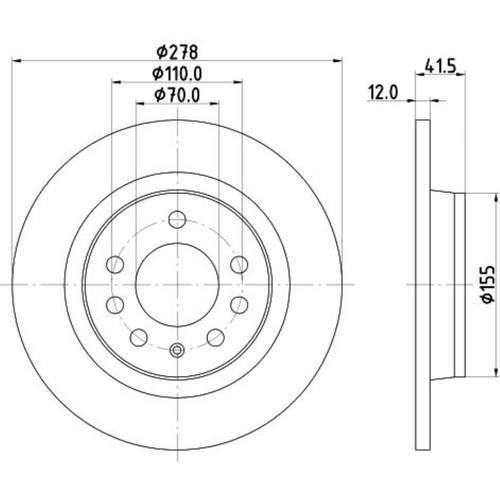 Hella bremsscheiben hinten - hella,