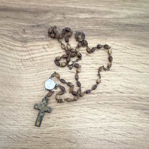 Rosenkranz braune holzperlen - braune,