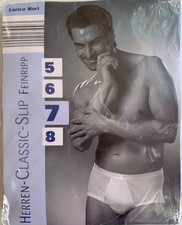 Enrico Mori-Herren-Classic-Slip-Feinripp-Unterwäsche -Gr. 7-XL-Weiß-Neu