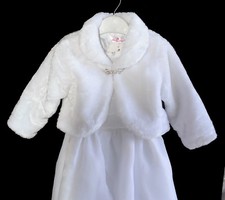 Jacke Webpelz weiß Größen - Wahl zum Kleid Kommunionkleid Taufkleid  Taufe neu 