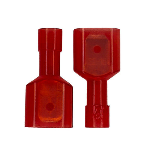 100x flachstecker 3mm rot - flachstecker, 6.3mm